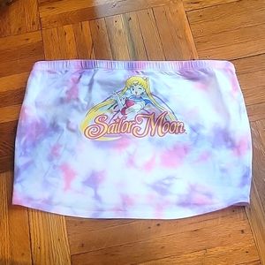 Sailor Moon tie dye crop tube top 2x